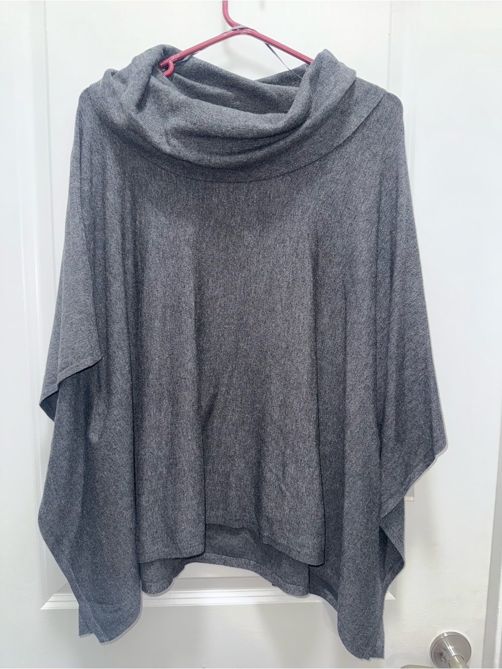 NWT Charter Club Cozy Grey Cowl Neck Women's Sweater Poncho